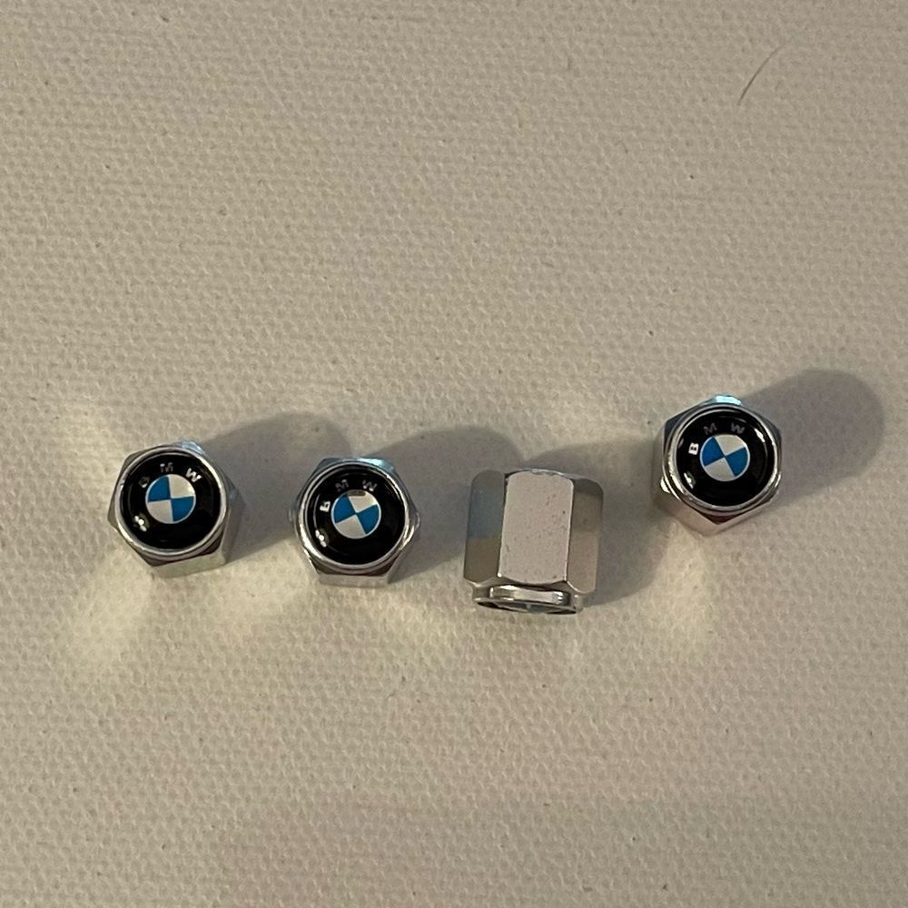 BMW Valve Stem Caps in Silver Set of 4 NWT